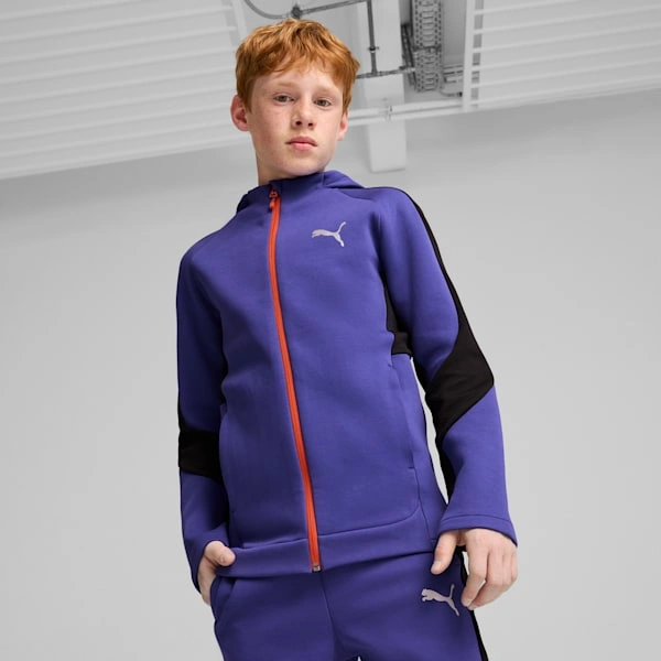 PUMA EVOSTRIPE Huppari Lapsille: Cool Kesäiltaan, Tyyliä ja Mukavuutta! Täydellinen Aktiiviseen Päivään.